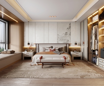 New Chinese Style Bedroom-ID:382363086