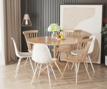 Nordic Style Dining Table And Chairs-ID:815747029