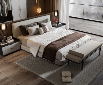 New Chinese Style Double Bed-ID:312233927
