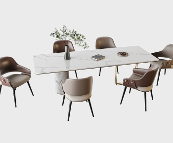 Modern Dining Table And Chairs-ID:834690095