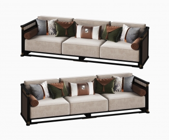 New Chinese Style Three-seat Sofa-ID:277126074