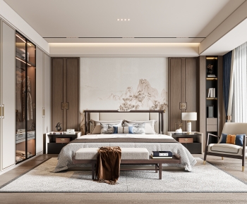 New Chinese Style Bedroom-ID:698404078