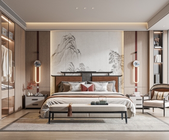 New Chinese Style Bedroom-ID:480160006