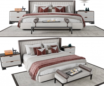 New Chinese Style Double Bed-ID:295564895