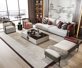 New Chinese Style Sofa Combination-ID:142376908