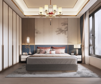 New Chinese Style Bedroom-ID:993792062