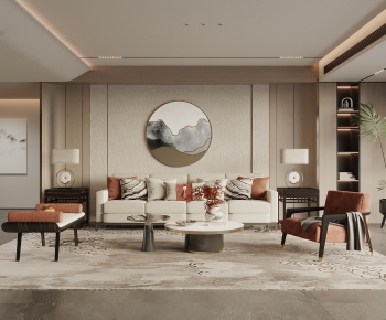 New Chinese Style A Living Room-ID:713200095