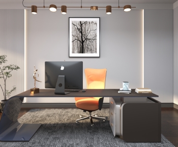 Modern Office Desk And Chair-ID:188671119