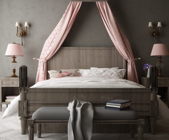 New Chinese Style Double Bed-ID:425076016