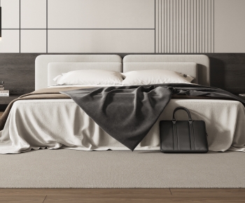 Modern Double Bed-ID:930392037