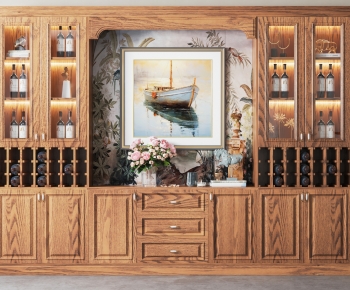 American Style Wine Cabinet-ID:439249999