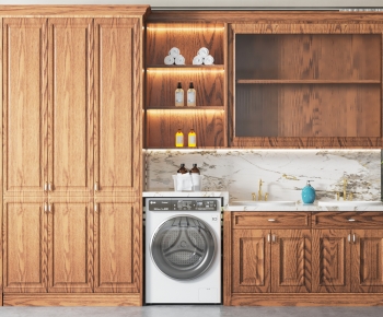 American Style Laundry Cabinet-ID:475659493
