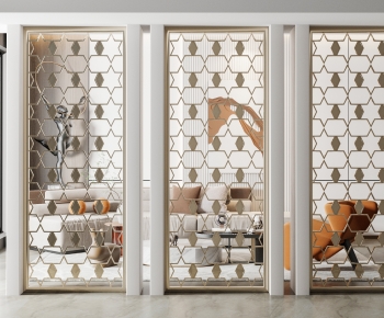 Simple European Style Metal Screen Partition-ID:671469934