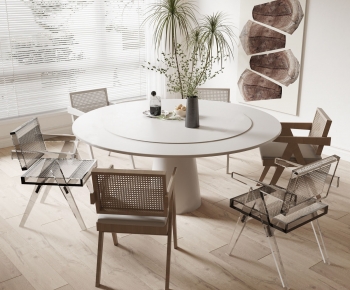 Wabi-sabi Style Dining Table And Chairs-ID:116999138