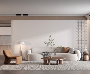 Modern Wabi-sabi Style A Living Room-ID:657767069