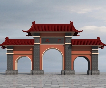 Chinese Style Decorated Archway-ID:247812038