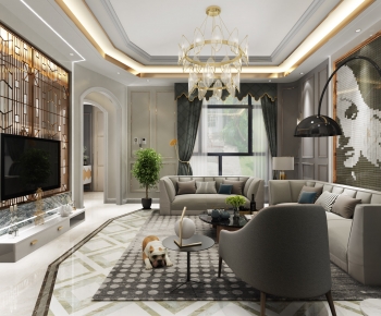 French Style A Living Room-ID:941219091