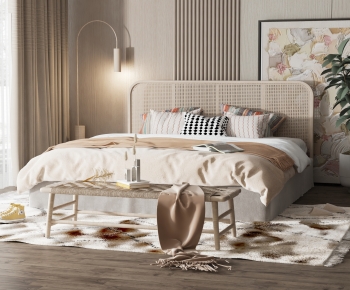 Nordic Style Double Bed-ID:396189784