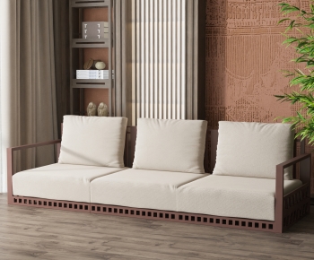 New Chinese Style Three-seat Sofa-ID:875302083