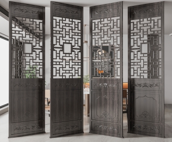Chinese Style Wooden Screen Partition-ID:249130966