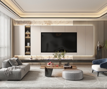 Modern A Living Room-ID:124700071