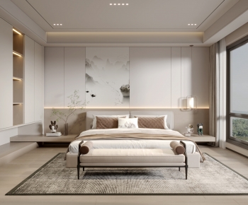 New Chinese Style Bedroom-ID:887645011