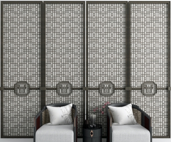 New Chinese Style Wooden Screen Partition-ID:693795921