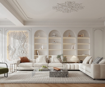 French Style A Living Room-ID:651769635