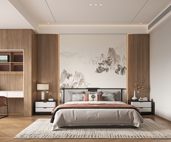New Chinese Style Bedroom-ID:375034098