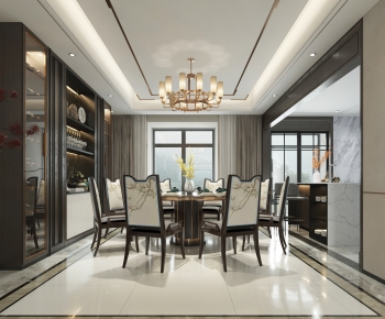 New Chinese Style Dining Room-ID:749737986