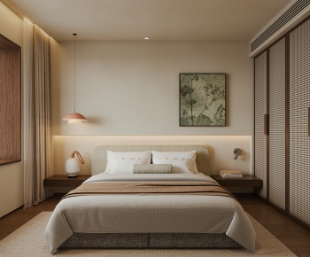Wabi-sabi Style Bedroom-ID:879523042