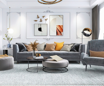 Simple European Style Sofa Combination-ID:750548835