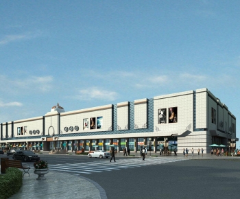 Modern Chinese Style Appearance Of Commercial Building-ID:666959346