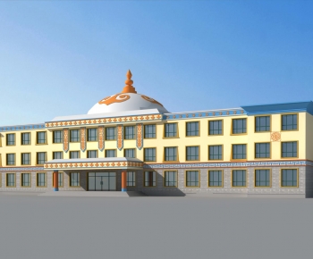 蒙古风格学校建筑-ID:203291894