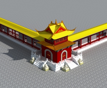 Chinese Style Ancient Architectural Buildings-ID:355986122