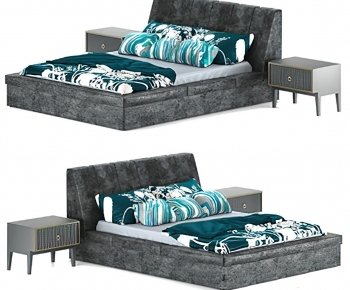Modern Double Bed-ID:198694945