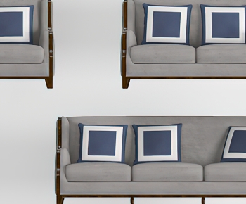 Simple European Style Three-seat Sofa-ID:302947044