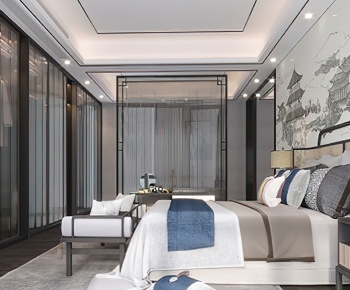 New Chinese Style Bedroom-ID:539661883