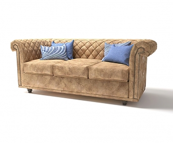 Simple European Style Three-seat Sofa-ID:407840973