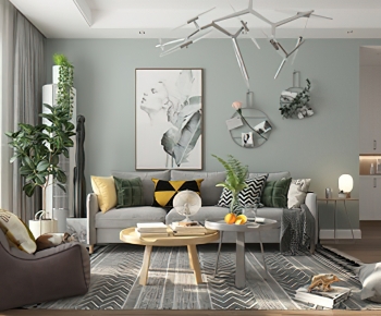 Nordic Style Sofa Combination-ID:729742058