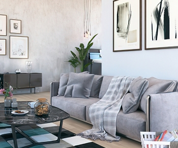 Nordic Style A Sofa For Two-ID:621956116