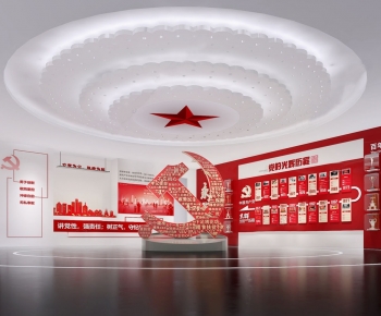 现代党建红色文化展厅-ID:521929034