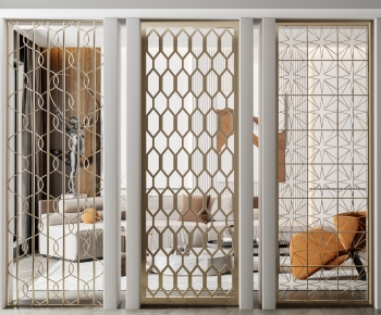 Modern Metal Screen Partition-ID:643229964