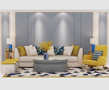 Simple European Style Sofa Combination-ID:122590138