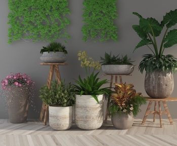 Modern Ground Green Plant Potted Plants-ID:913959981