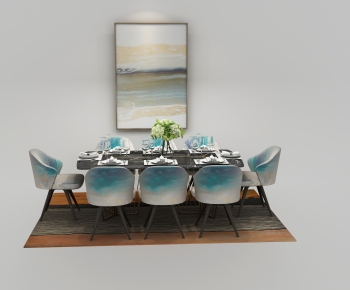 New Chinese Style Dining Table And Chairs-ID:846817025
