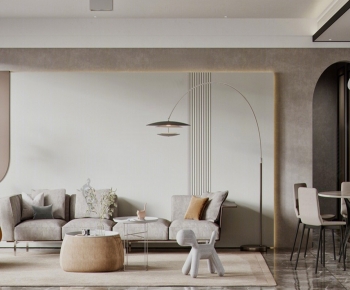 Modern Wabi-sabi Style A Living Room-ID:877368939