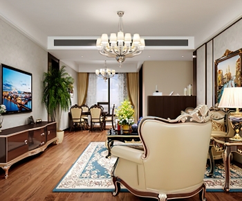 European Style A Living Room-ID:706511978