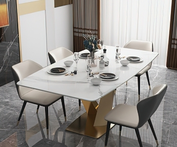 Modern Dining Table And Chairs-ID:352533107