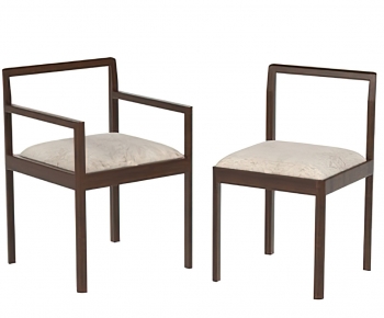 新中式实木单椅-ID:672833922